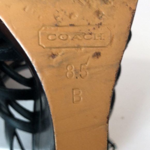 Coach Gladiator style wooden wedge sandals - Picture 7 of 9